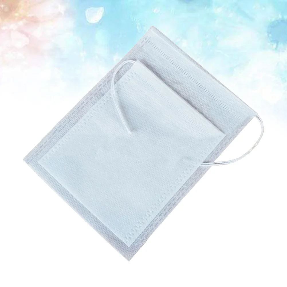 

10 X 12 Cm Non-Woven Disposable Tea Bags Drawstring Seal Filter Empty Bag for Loose Leaf Tea Powder Coffee Herbal Use