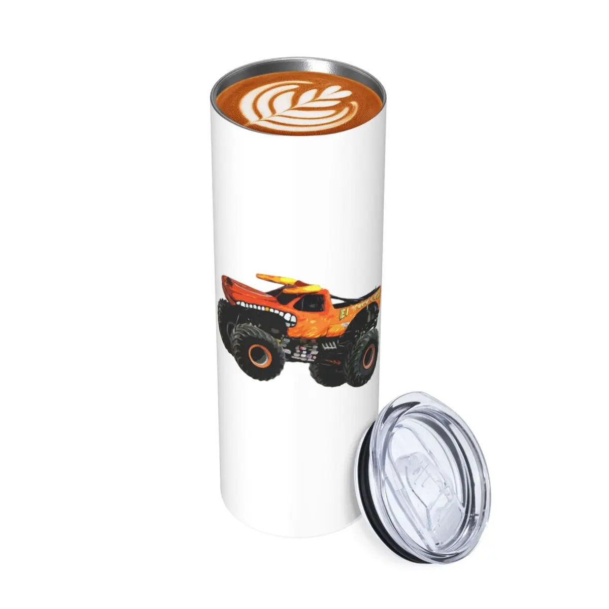 

El Toro Loco - Monster Truck Stainless Steel Tumbler Vacuum Insulated Mug Thermal Cold Cup Straw With Lid 20oz