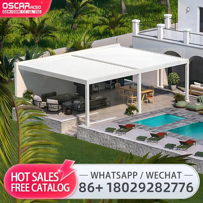 

Wholesale DIY Manual Electric Louvered Roof Outdoor Aluminum Structure Canopy for Garden Patio Backyard pergola