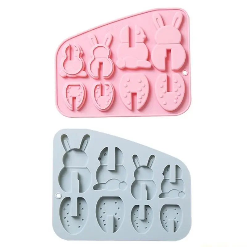 QX2E Easter Rabbit Molds Making Fondant Cake Molds for Making Chocolate Fondant