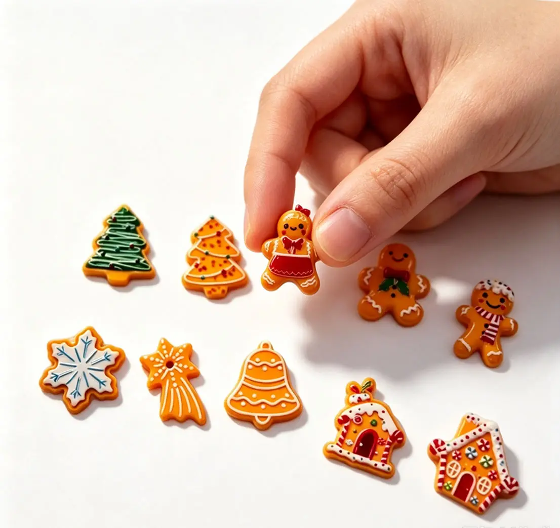 Dollhouse Christmas Gingerbread Cookie Model BJD OB11 Doll Holiday Scene Miniature Food Decor DIY Micro Landscape Shooting Prop