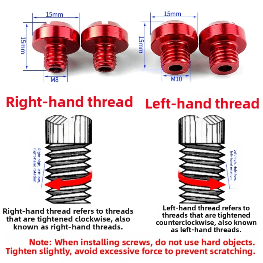 

Винты для крепления зеркал мотоцикла, 2 шт., для Honda, Kawasaki, из алюминиевого сплава с ЧПУ, с шестигранной головкой, резьбовые крепежи с прокладками