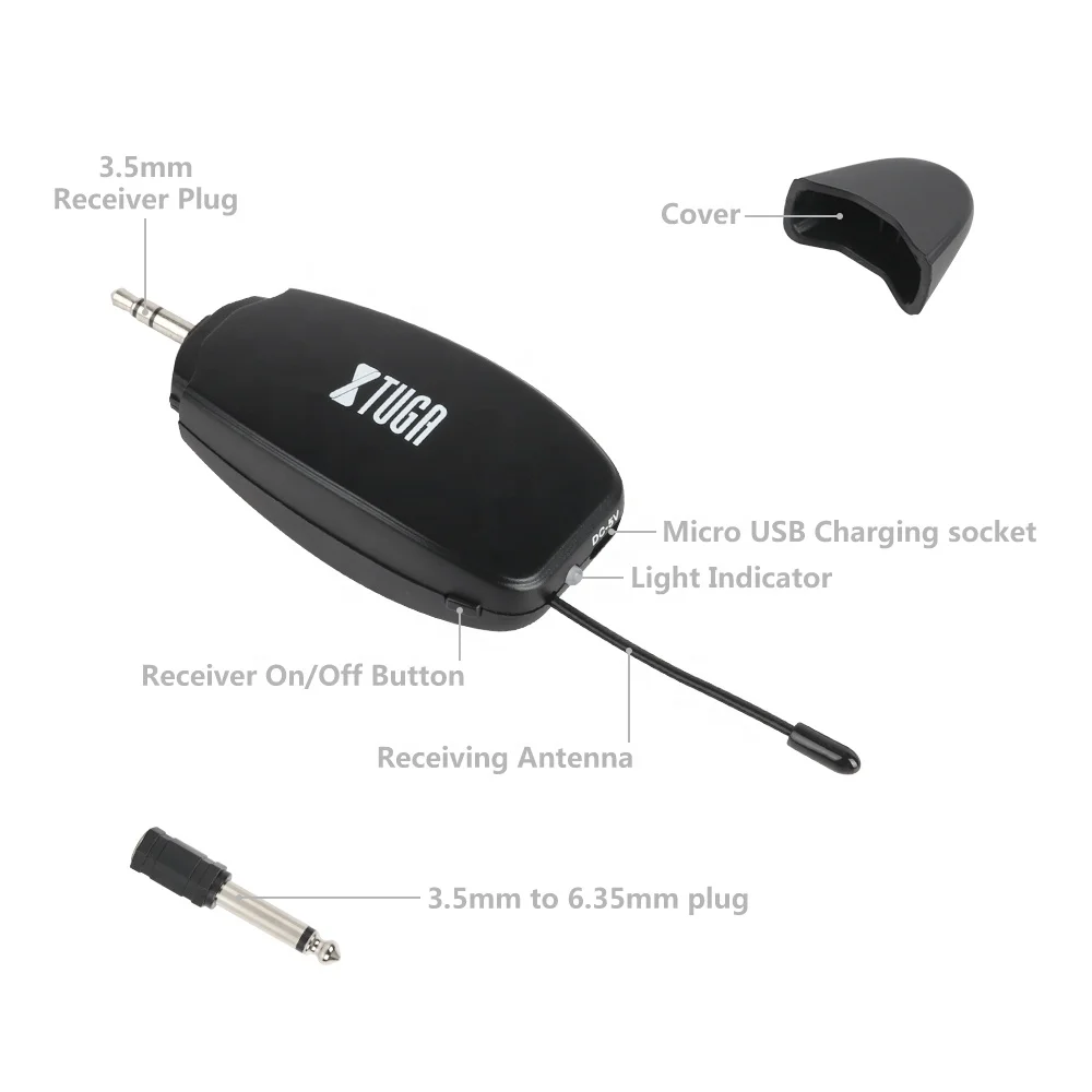 Dieci articoli TLF Xtuga Xuga KX-622 Vendite calde UHF Microfono per sassofono wireless Microfono wireless Prestazioni Strumento musicale