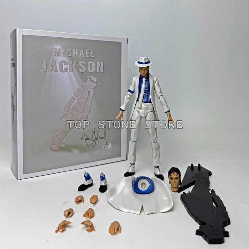 SHF Michael Jackson Action Figure Smooth Criminal Moonwalk Jackson Figures 16cm PVC Collection Movable Figurine Model Toys