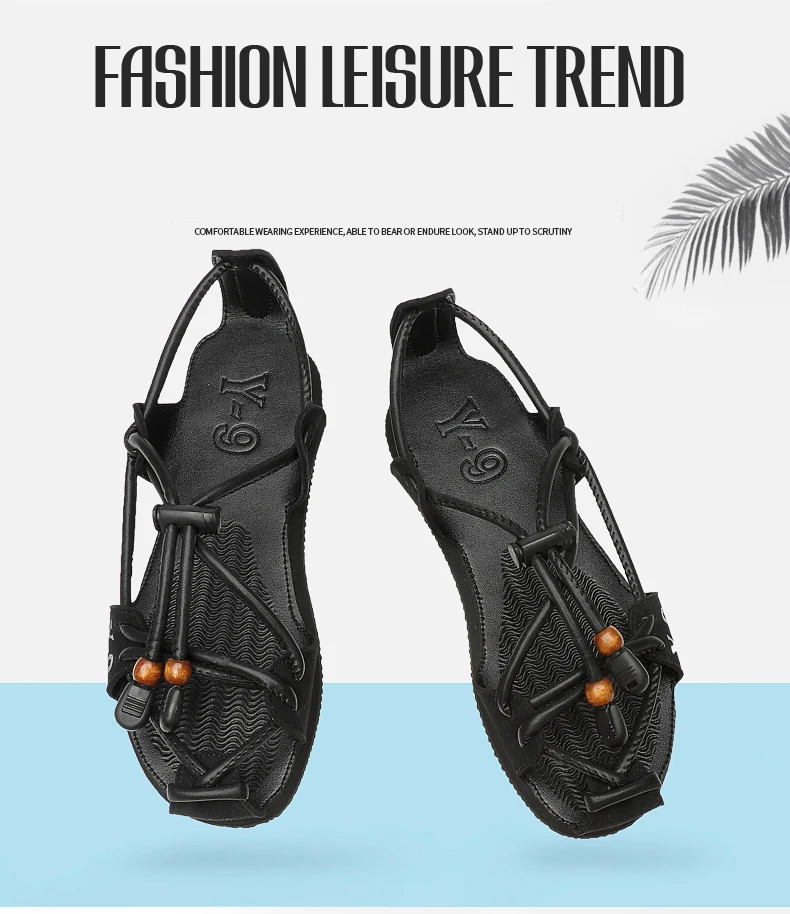 Summer Men Sandals New High Quality Leather Mens Casual Shoes Outdoor Men Leather Sandals for Men Beach Shoes Roman Men's Shoes