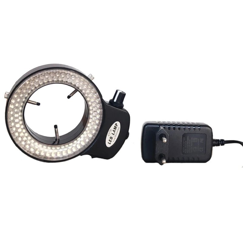 144 56 Illuminator Adjustable 6500K LED Ring Light Lamp For Industry Stereo Microscope Digital Camera Magnifier