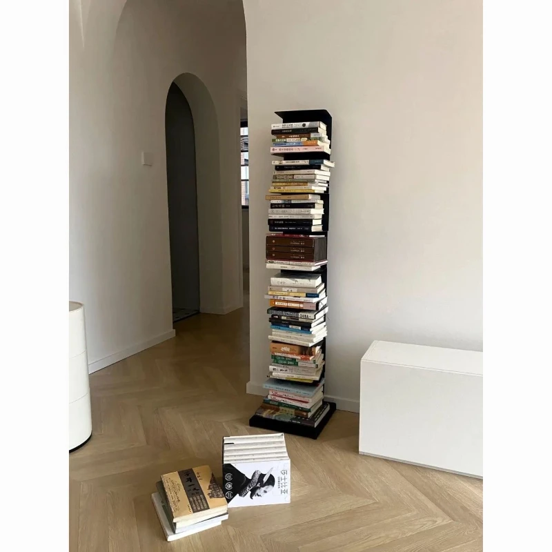 

Invisible bookshelf Floor-to-ceiling Internet celebrity living room wrought iron corner bookcase Modern simple