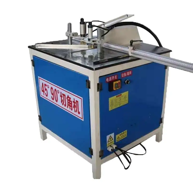 2026-Pneumatic 45 90 Degree Notching Machine Aluminum Photo Frame Cutting Machine Cold Cutting Saw Angle Cutter Machine