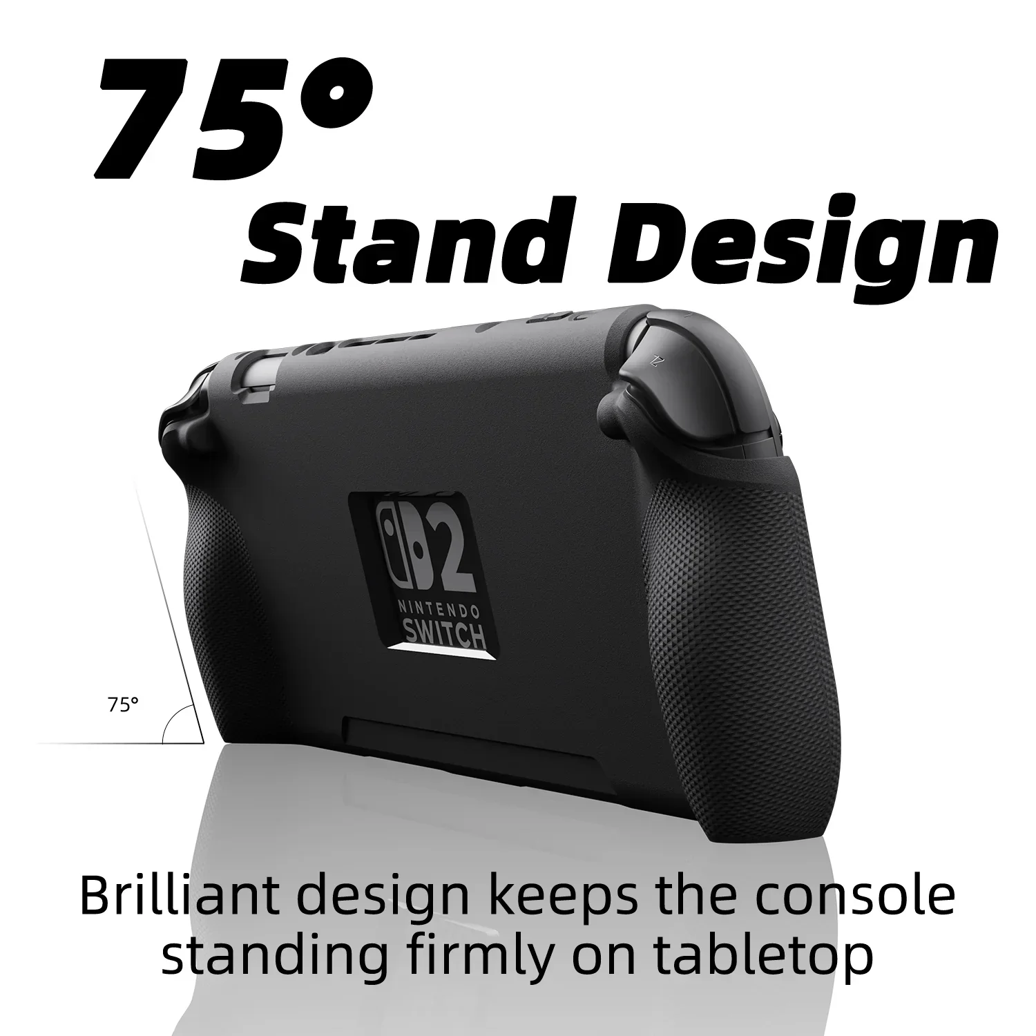 For Nintendo Switch 2 StandGrip Case Ergonomic Anti-Slip Grip Protective Cover Shockproof Hard Shell Game Console Accessories