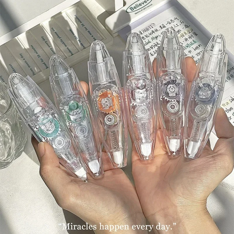 Çocuklar için 1 adet yaratıcı fosforlu bant sadelik düz renk işaretleyici anahtar kelimeler bant şeffaf Visiable kelimeler vurgulayıcı bant