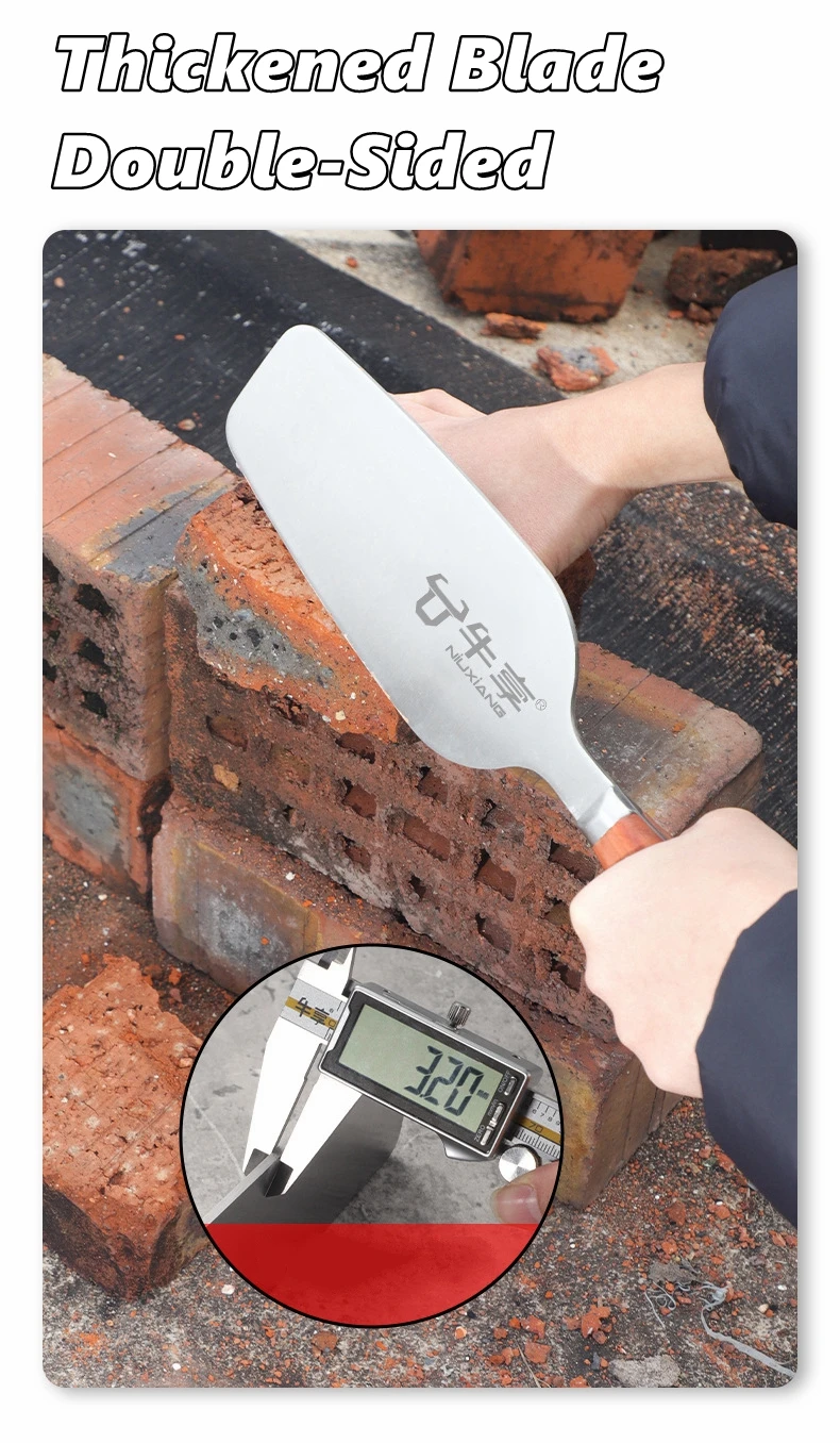 Stainless Steel Double-Sided Brick Cutter, Steel Brick Masonry, Wall Bricklayer, Mud Cutter, Integrated Bricklayer, Thickened