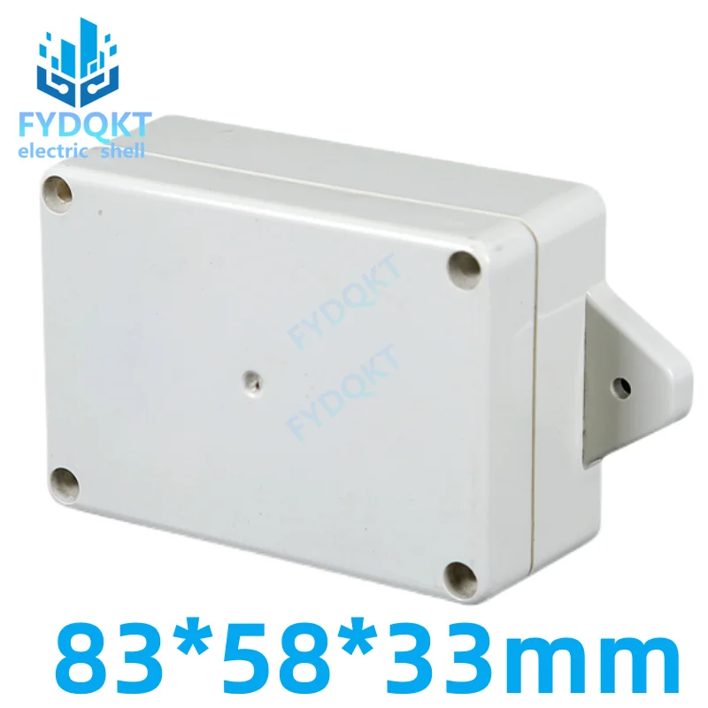 1pcs 83x58x33mm waterproof IP65 plastic electrical junction box with fixed ears indoor outdoor chassis
