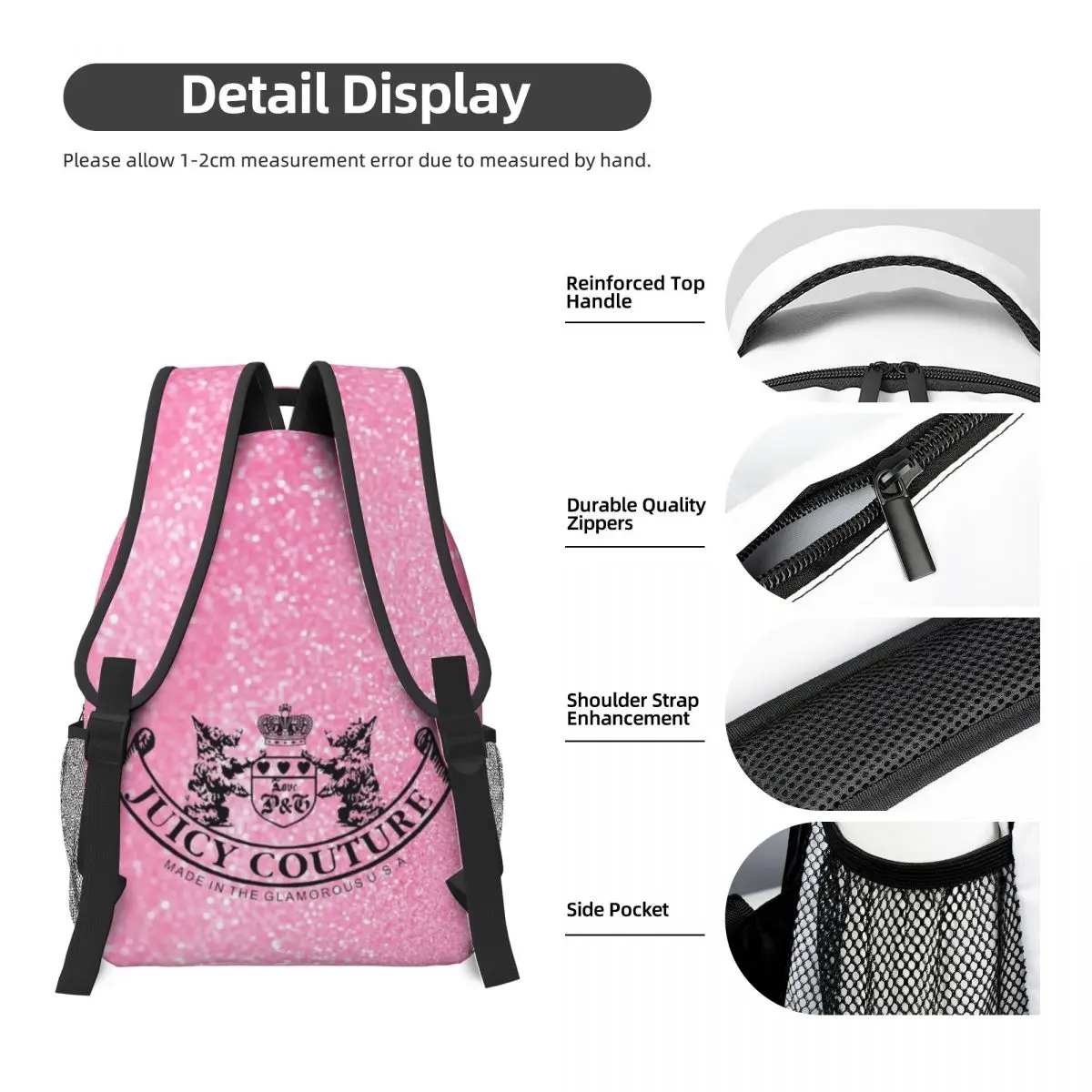 Hot-Sale-Like-Juicy-Couture-Style For Girls Boys Large Capacity Student Backpack Lightweight waterproof Backpack