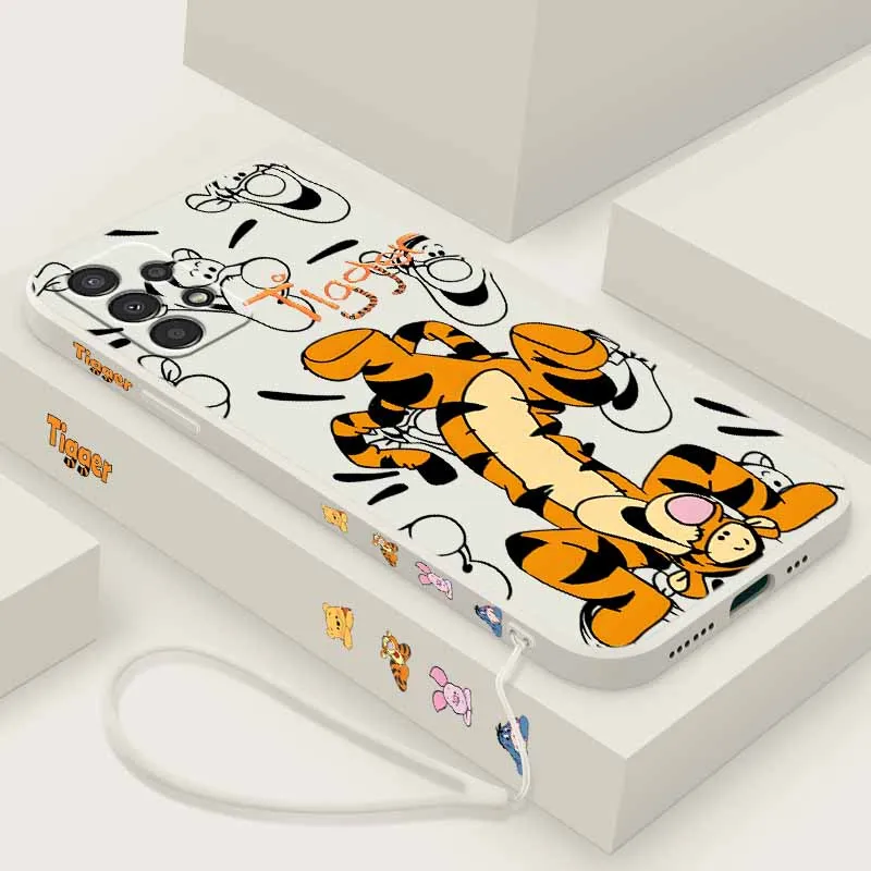 Disney The Tigger Movie For Samsung A73 A72 A71 A60 A57 A56 A55 A54 A53 A52 A36 A34 A27 26 A17 Liquid Left Rope Capa Phone Case