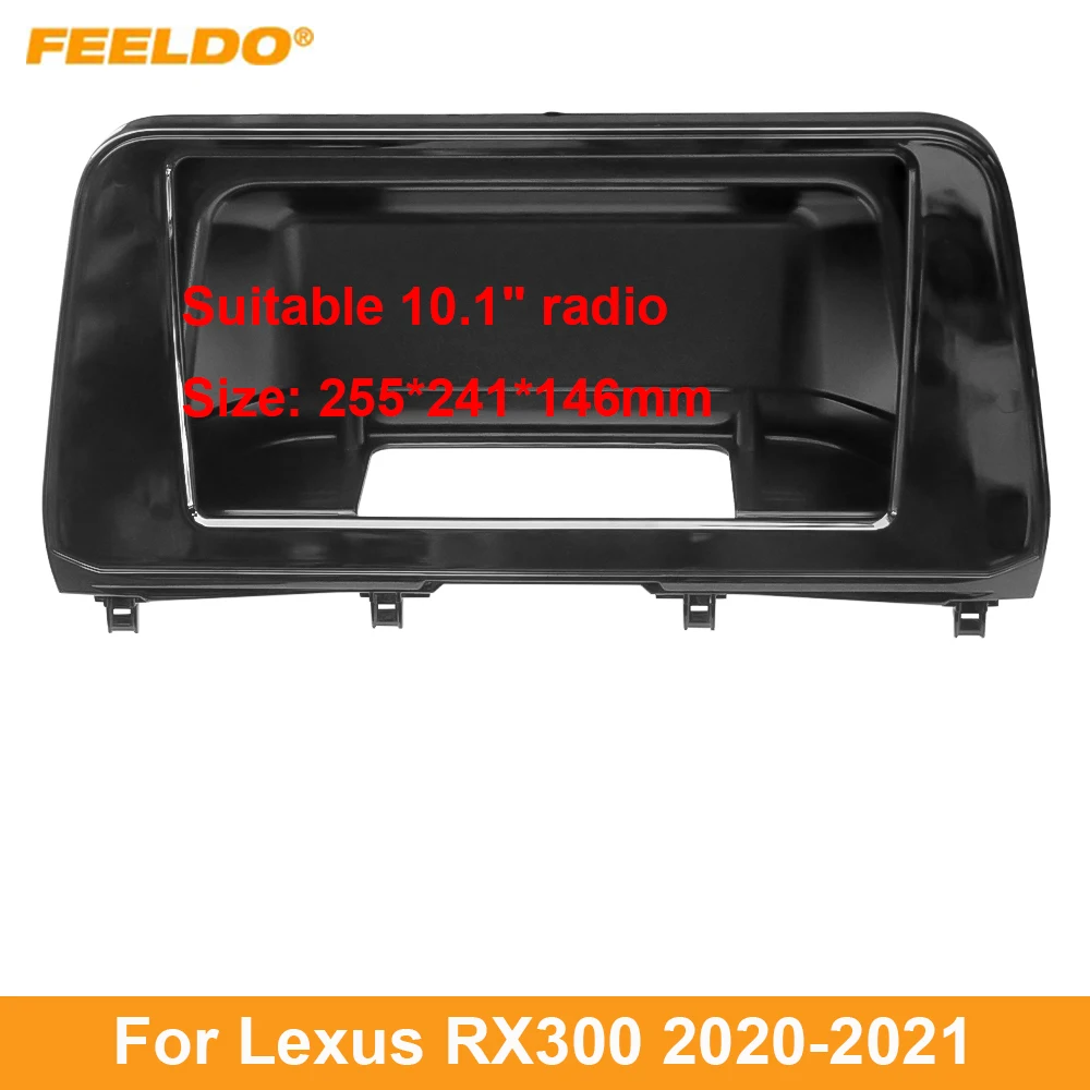 

FEELDO Car Audio 10.1" Big Screen Head Unit Dash Fascia Panel Frame Kit Adapter For Lexus RX300 2020-2021 Radio Dash Frame