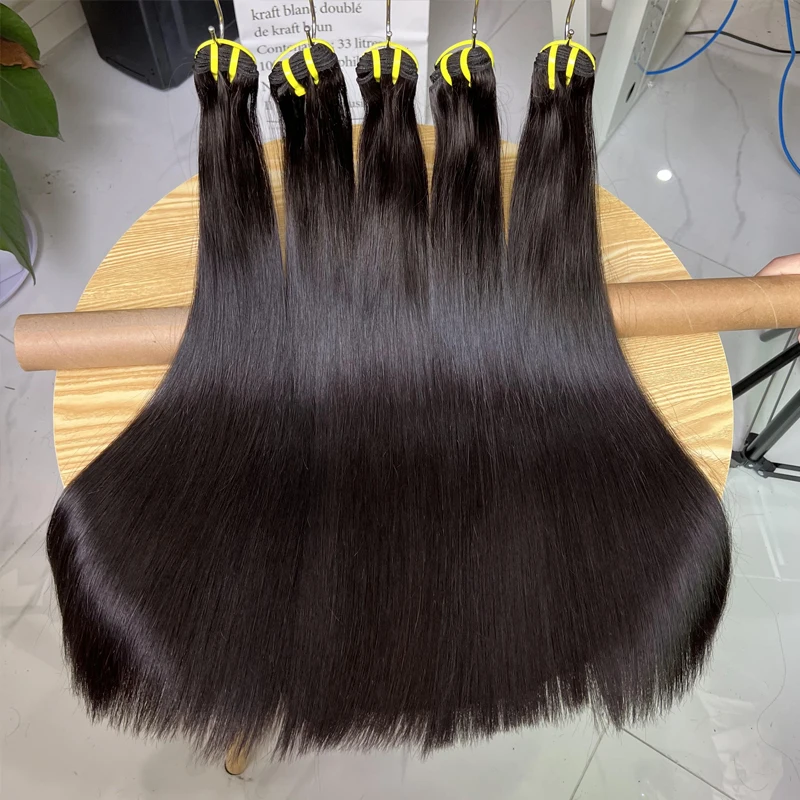 16A Vietnamesisches Rohhaar, knochenglatte Bündel, 100 % unbehandelte Echthaarverlängerungen, doppelt gewebt, 10-36 Zoll, Naturfarbe # 1B – Detail 23