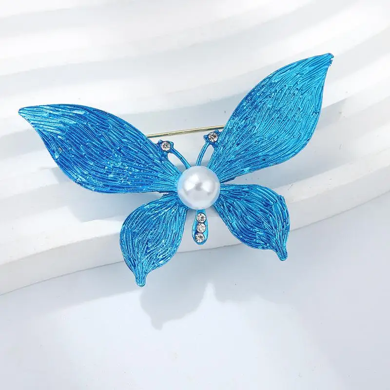 Brooches Fashion Luxury Pearl Butterfly Women Clothing Coat Jewelry Accessories Gifts Decor Set Fashion Jewelry