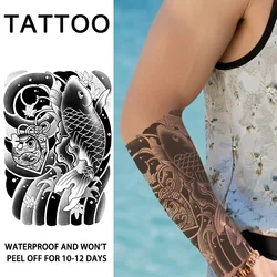 1Pc Koi Fish and Tumbler Waterproof Temporary Tattoo Stickers, Long-lasting Waterproof for One to Two Weeks, For Arm, Leg.