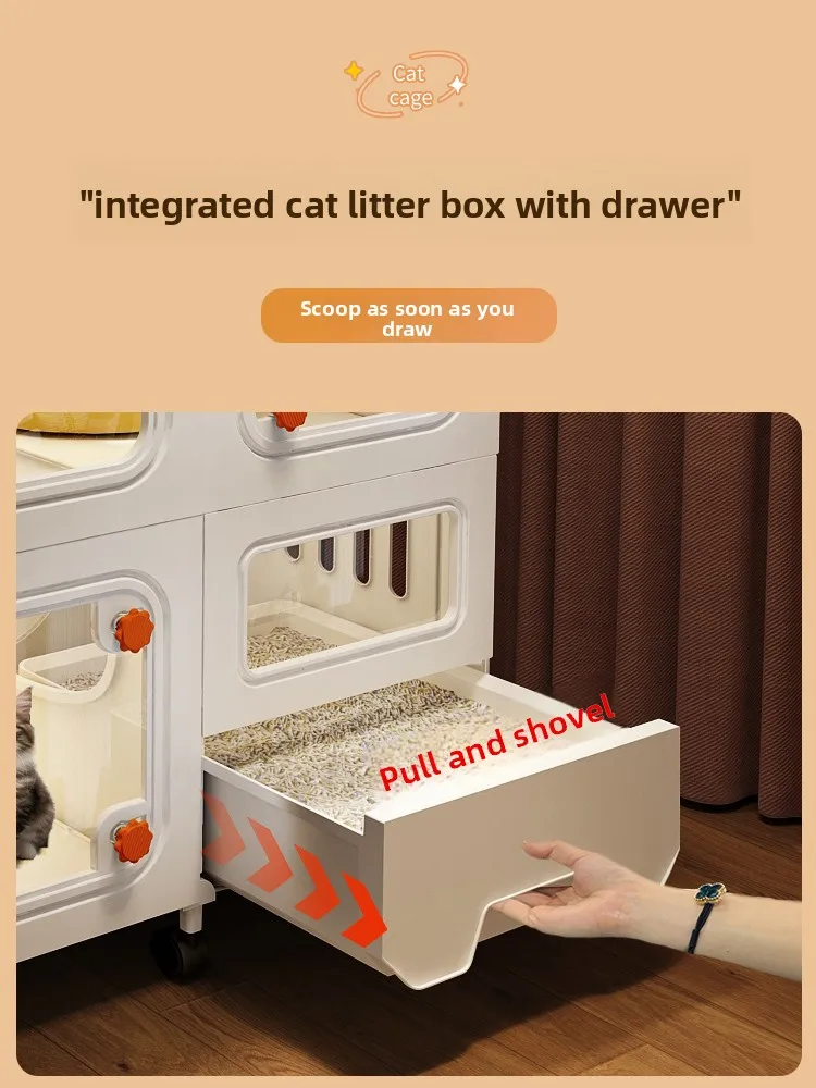 

It does not occupy an area, cat cage with toilet, one room, one living room, one bathroom