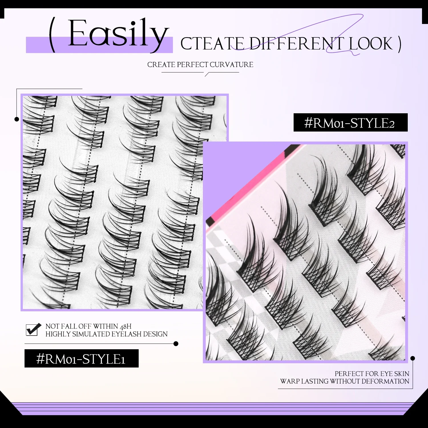 GROINNEYA Wimpers Clusters 320 stks Natuurlijke Wimperverlenging Cluster Wimpers Volume Gemengde Lade Wimpers Cluster Natuurlijke Wimpers