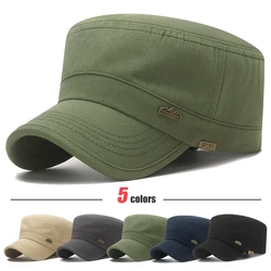 New Fashion Classic Military Cadet Flat Cap Dad Hat