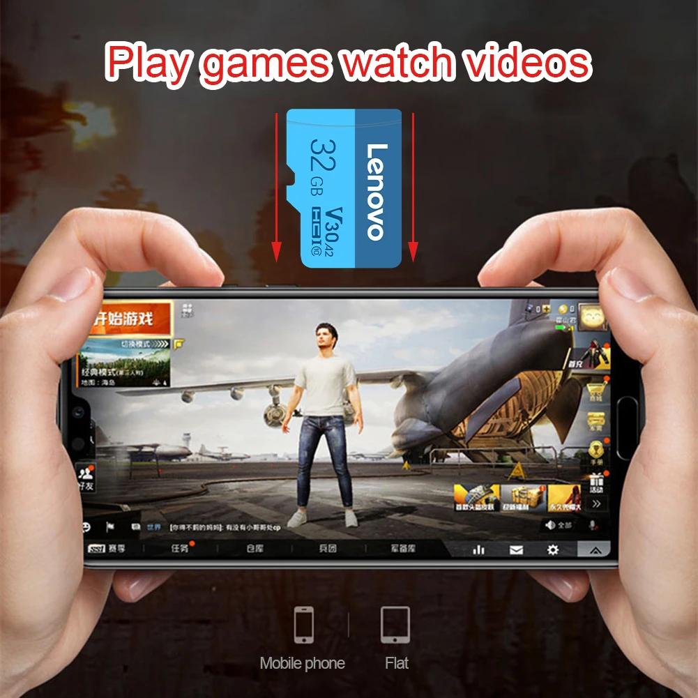 Lenovo 2TB/1TB Flash Memory Card 256GB 512GB Class A2 Micro tarjeta SD Memories Mobile Storage TF Card For Nintendo Switch Games