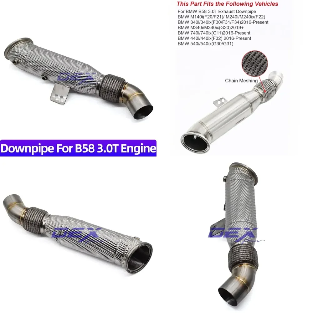 【Durable Practical Daria】 DEX Downpipe for B58 3.0T Engine SS304 Heat Shield 2016+ F20 F30 G20 G30 G31 M140i M240i M340i 440i