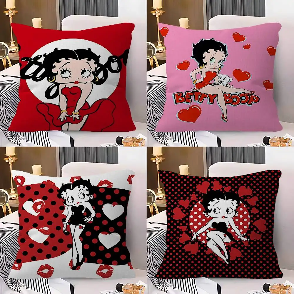 B-Betty Girl B-Boops Pillow Cushion Cover Pillowcase Living Room Sofa Home Decor Customized