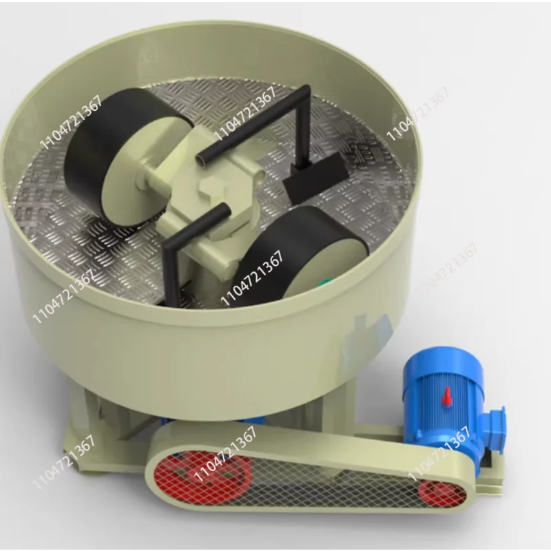 Wheel mill mixer Double roller sand mixer Vertical flat mouth double wheel mill dry powder mixer