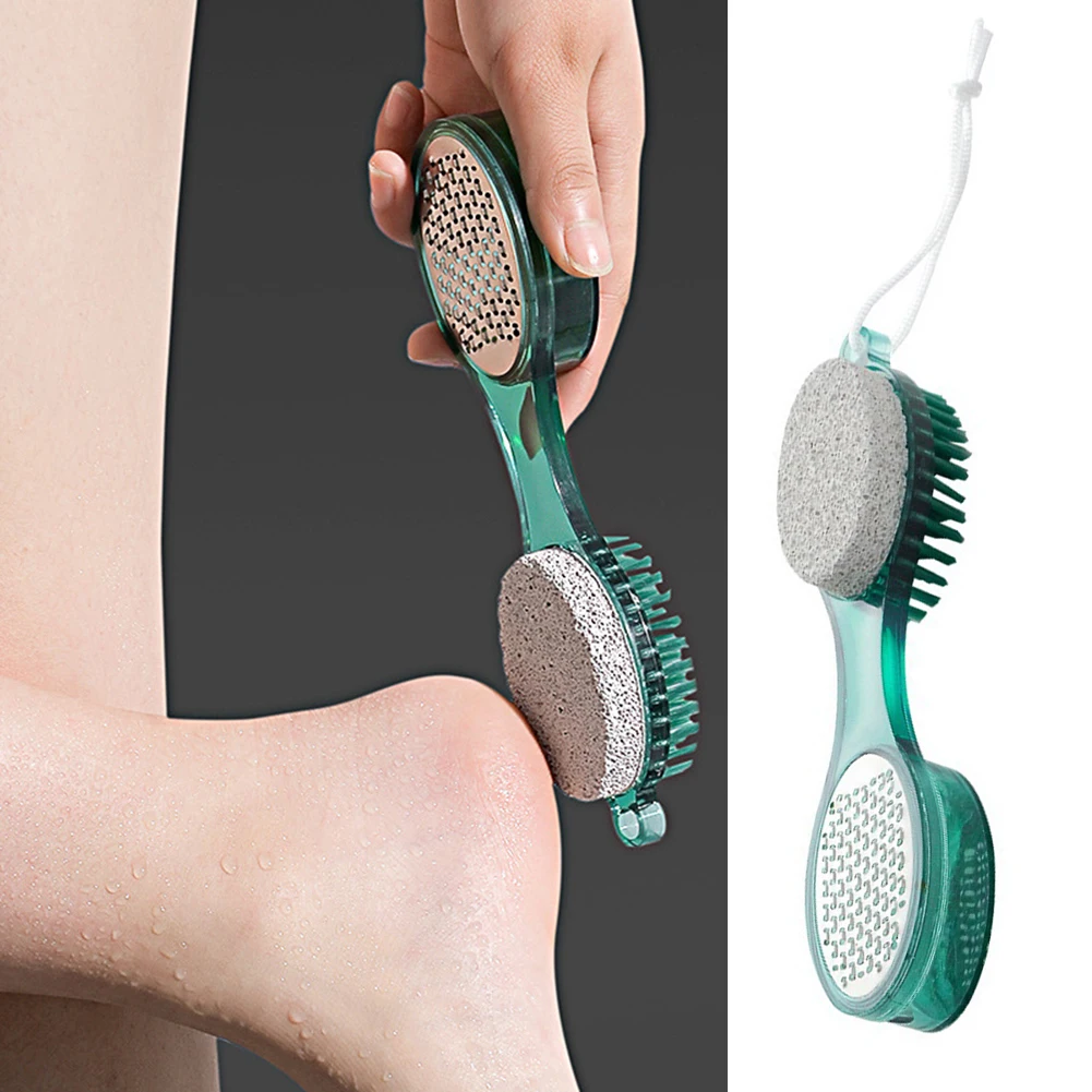 4 In 1 Foot Massage Brush Exfoliating Scrubber Hard Skin Remover For Men Women