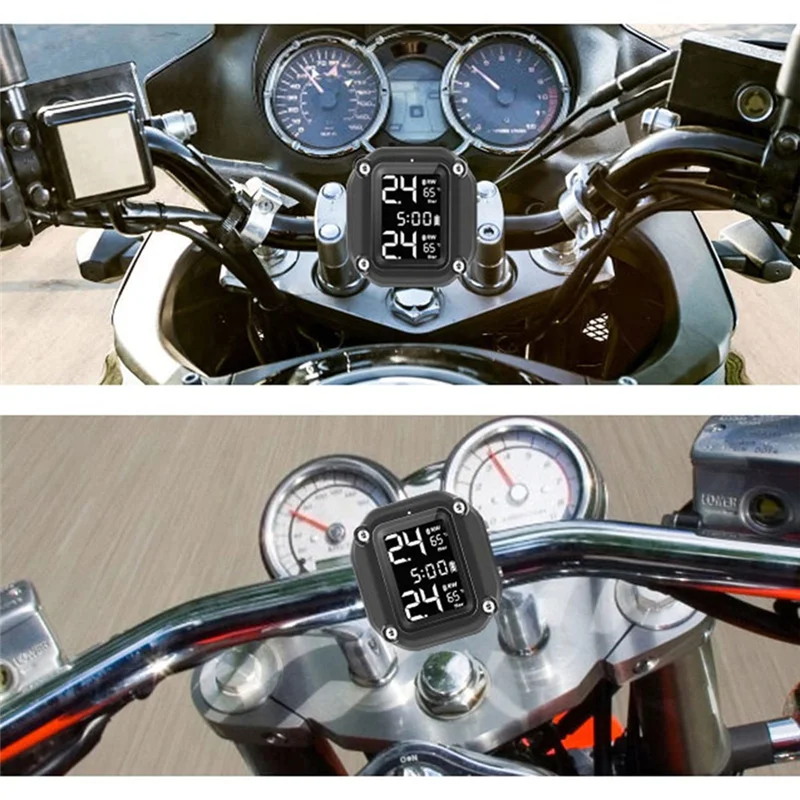 

Efficient Tire Pressure Monitor System For Motorcycle,Digital Display With External Sensors