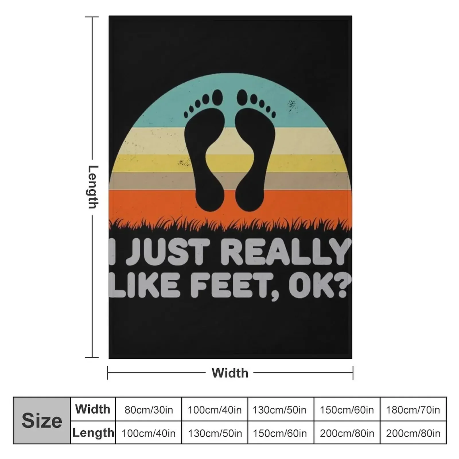 Funny I Just Really Like Feet OK For Foot Fetish Throw Blanket Thin sofa bed Comforter Loose Blankets