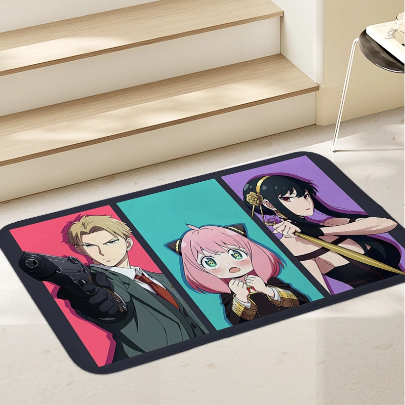 Anime Rug S-Spy Family Carpet for Bedroom Washable Non-slip Kitchen Bathroom Mat Soft Doormat Entrance Door Home Decorations