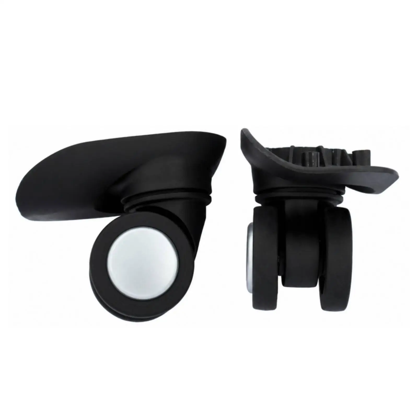 Replacement Luggage Wheel Pair TPE Double Roller Smooth Gliding Suitcase Wheels for Travel Bags Repair Parts
