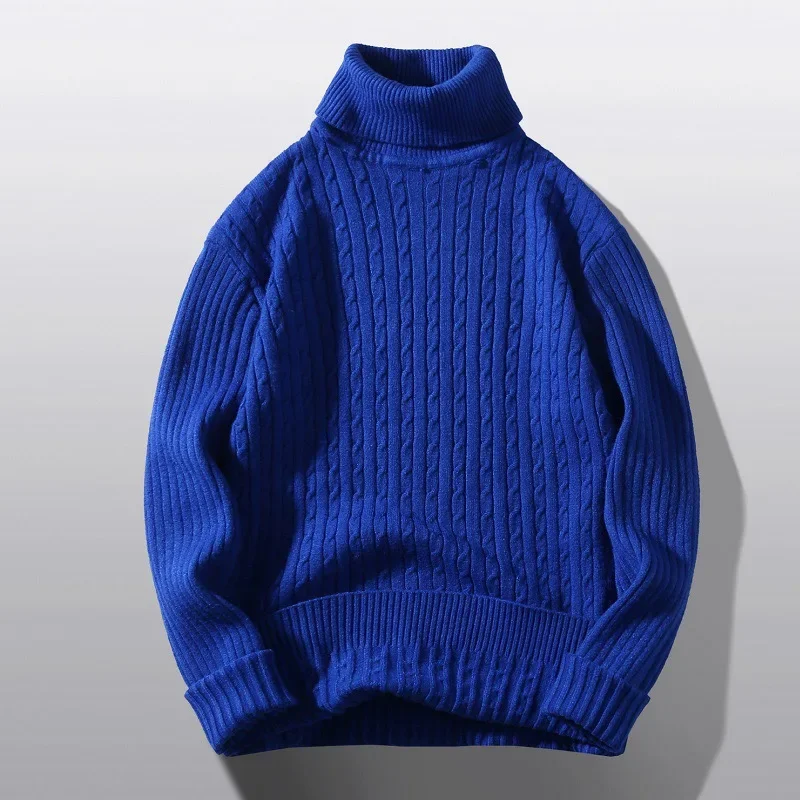 2024Autumn Winter Turtleneck Sweater Men Knitting Pullovers Warm Knitted Sweater Men Jumper Slim Fit Casual High Quality Sweater