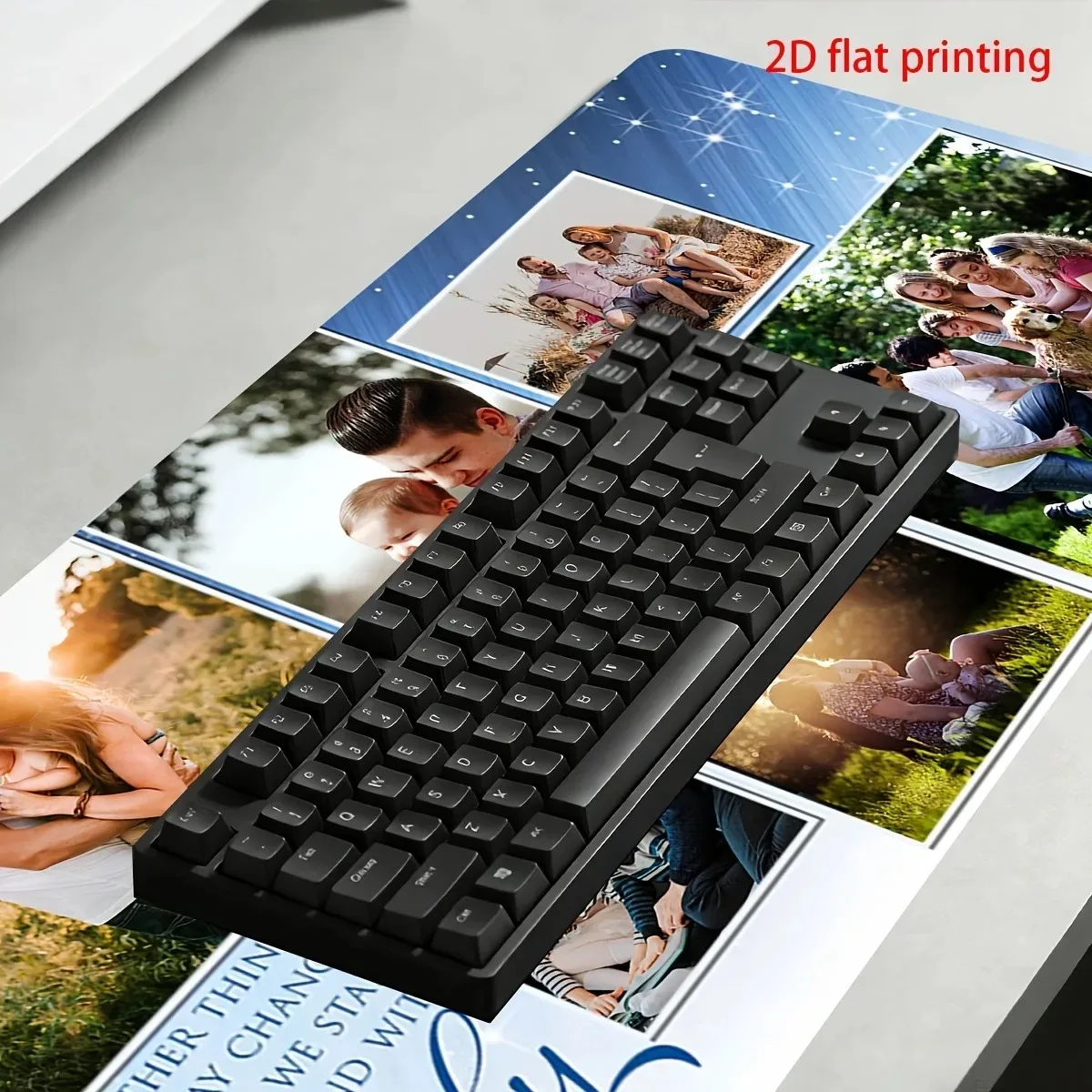 Custom Upload Family Pictures XXL Large Mouse Pad, Personalized Photo Print Desk Mat For Gamer Office Home Laptop PC