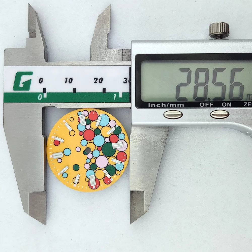 NH35 الطلب اللون بالون الساعات الاتصال الهاتفي مضيئة الاتصال الهاتفي 29 مللي متر صالح NH35 NH36 ETA2836 2824 DG2813 3804 ميوتا 8215 ساعة يد تعمل بالحركة الاتصال الهاتفي