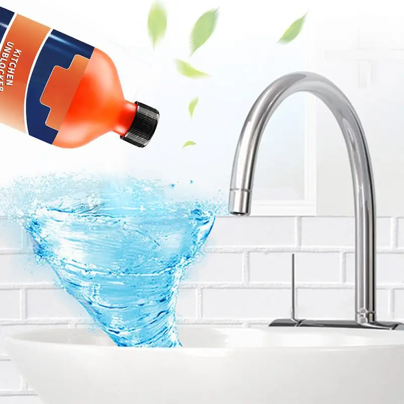 Powerful Pipe Dredging Agent Pipe Cleaning Fluid Sink Cleaner 500ml Liquid Solution Toilet Unblocker Household Clog Remover For