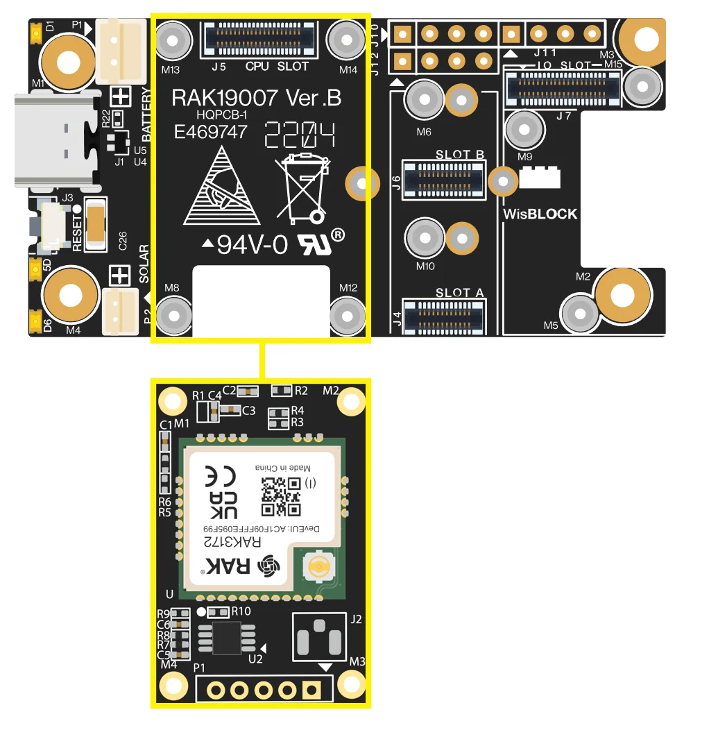 Fotografia 4: Módulo de núcleo WisBlock |   RAK3372