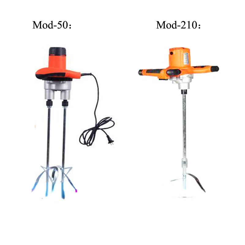 Industrial Grade Mixer Electric Speed Control Handheld Single Rod Double Rod Paint Cement Coating Putty Powder Mixing Machine