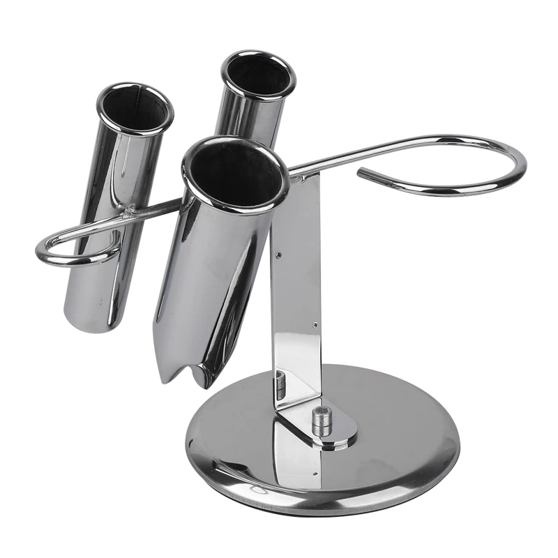 Silver Upgraded Hair Dryer Holder Store 4 Accessories Straighten Clipboard Holder