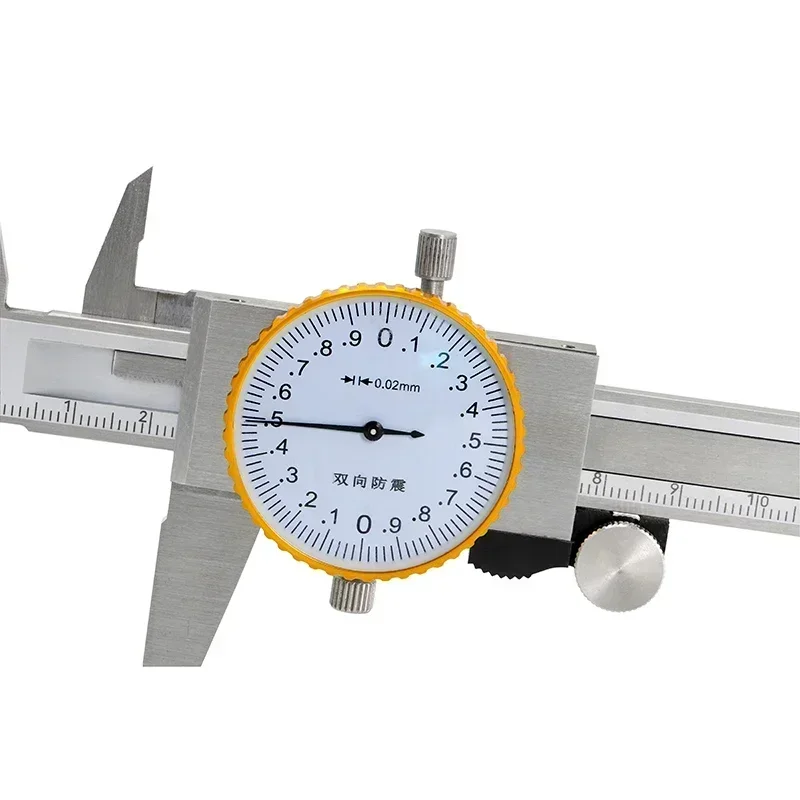 SHAHE 6 นิ้ว Dial Caliper 0.02 มม.สแตนเลสสตีล Dial Vernier Caliper Shock Proof เมตริกวัดเครื่องมือ