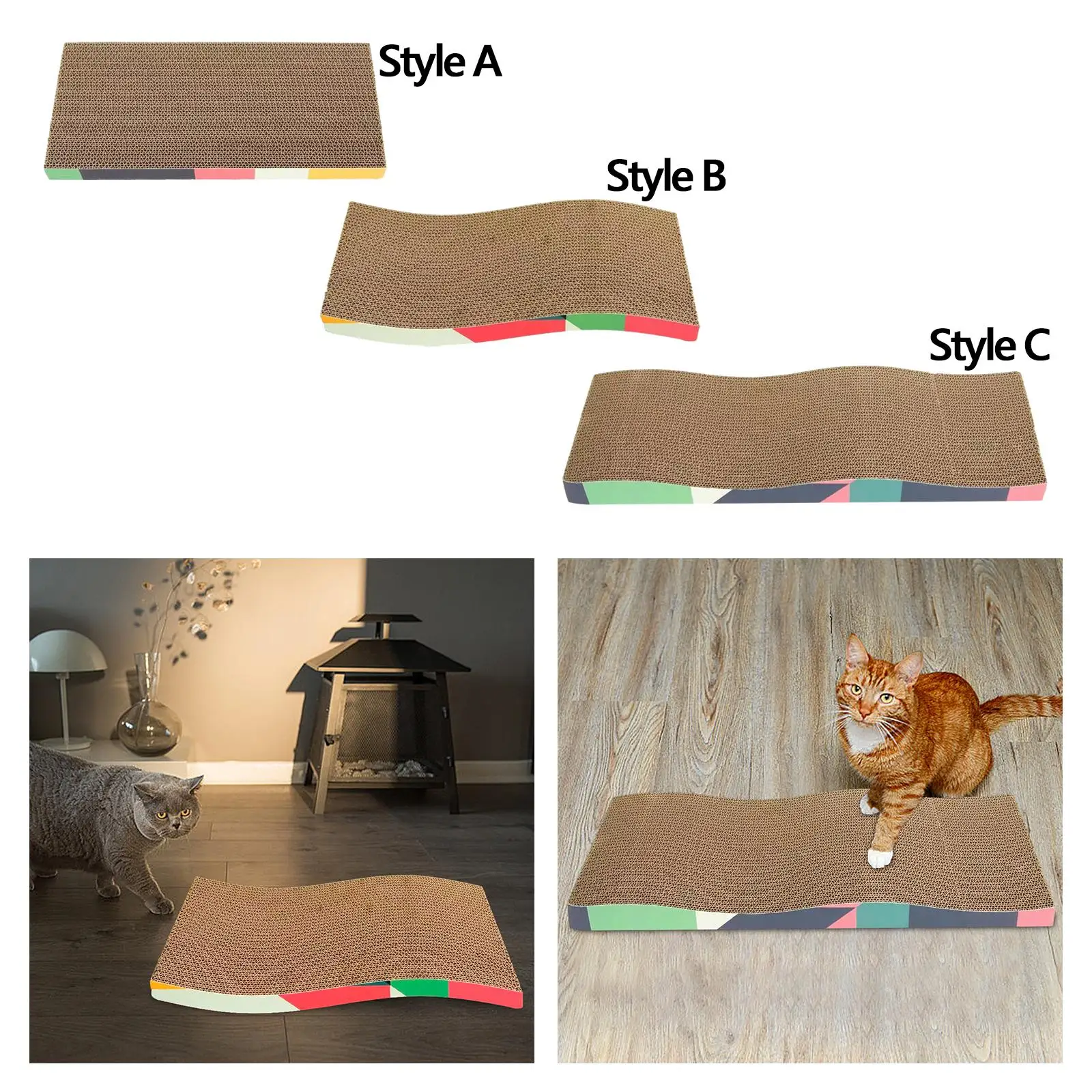 Katzen-Kratzbrett aus Pappe, Krallenpflege, Haustier-Schlafbett, Verhindert Möbelschäden, Katzensofa für Wohnungskatzen und Kätzchen, Bewegungsfördernd
