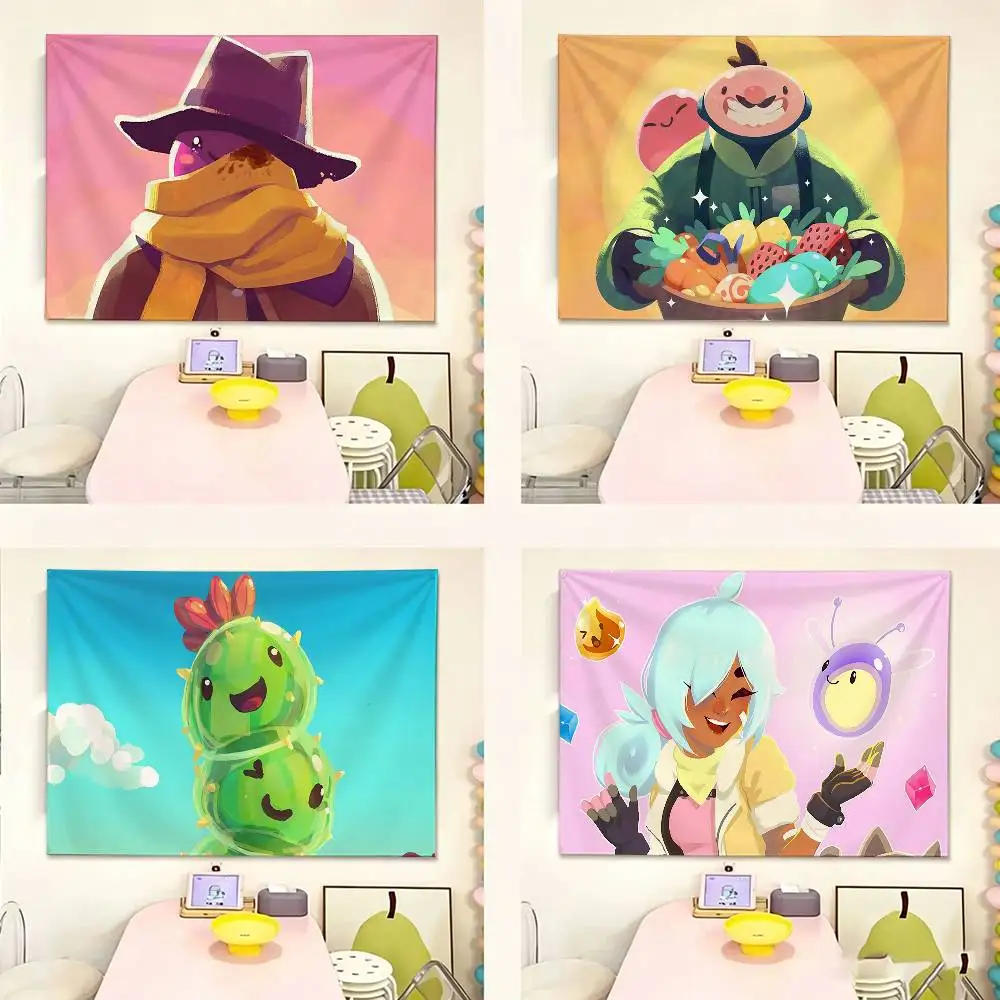 cute Naughty Slime Rancher   Flags Suitable For Party Club Outdoor Interior Wall Decoration Banner Fans Gift