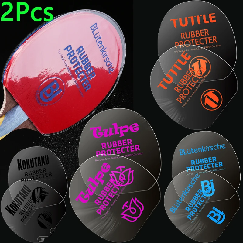2Pcs Rubber Protector Table Tennis Racket Protective Film Reusable Waterproof Anti-oxidation Rug Sheet Surface Hyaline Film