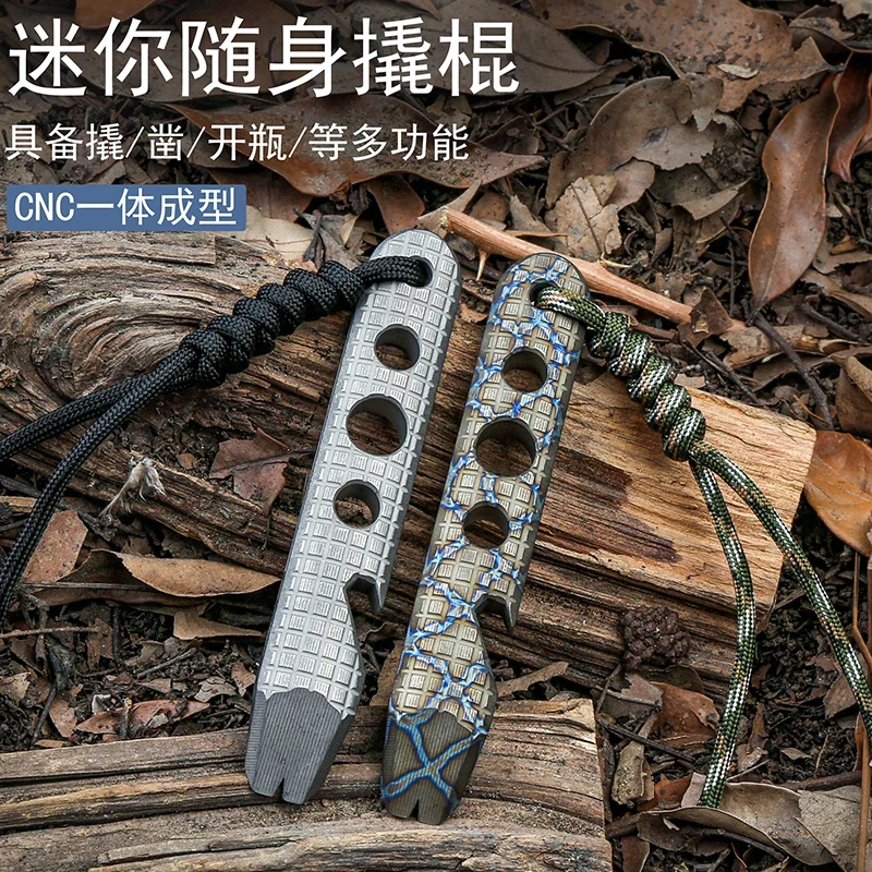 EDC Titanium alloy Crowbar tools Hand Outdoor Camping Gear EDC Multifunction Tools Dagger Tea Knife Gift Collection