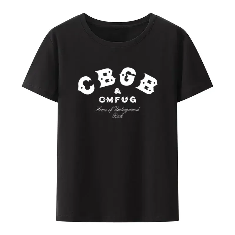 CBGB OMFUG T-shirt Punk Rock CBs Underground Tee Adult Men Women Summer Style Breathable Graphic Tops Hip-hop Casual Streetwear
