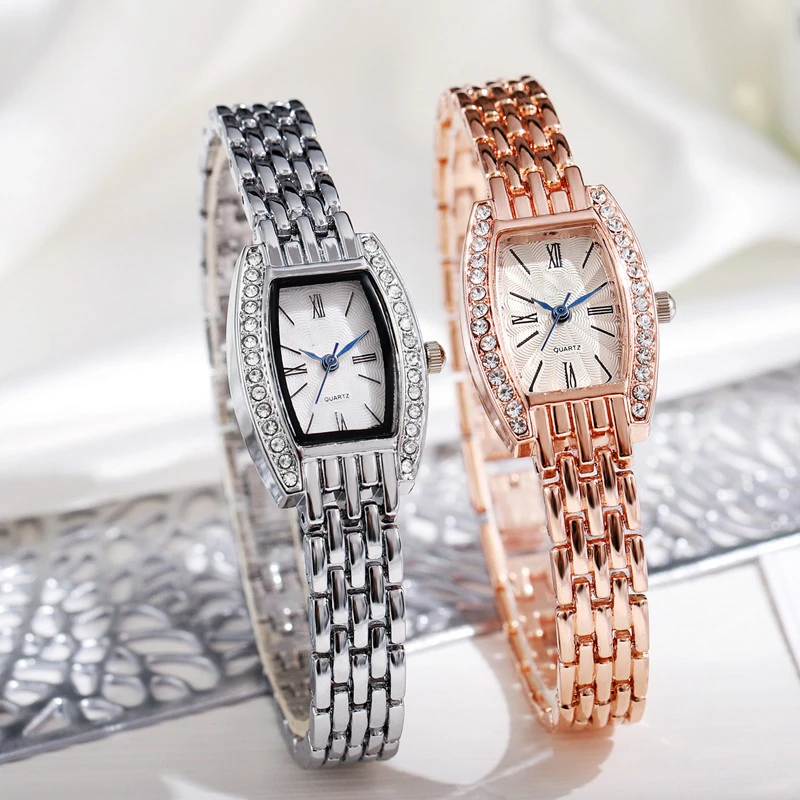 MAYZHISU Роскошные женские часы женские кварцевые золотые наручные часы из нержавеющей стали водонепроницаемые женские часы браслет для девочек простой