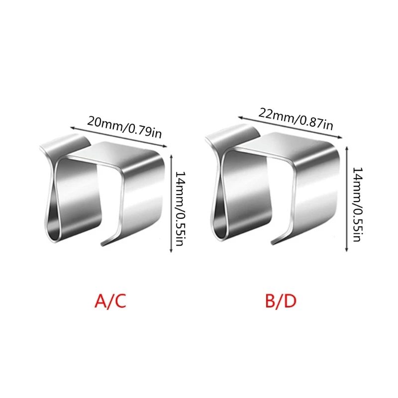 Prácticos clips para canalones luz, 50 clips para decorar con luces navideñas, colgadores metal, montaje luz para