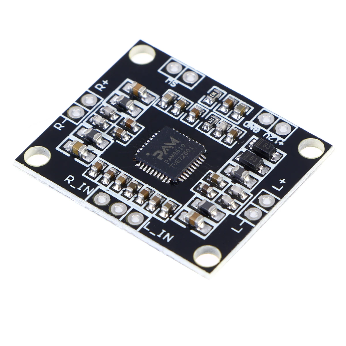 

High Efficiency 10W Dual Channel Amplifier Board PAM8610 31x25x2 5mm DC 6 15V Speaker Impedance 4 8Ohm Overheat Protection